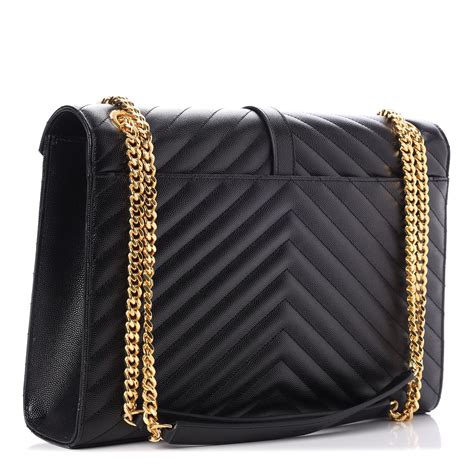 SAINT LAURENT Grain De Poudre Matelasse Chevron 